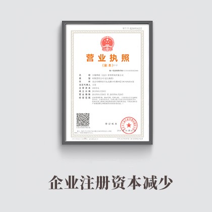 阳东企业注册资本减少