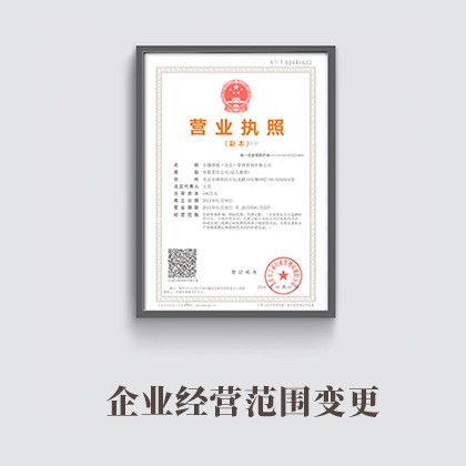 阳东企业经营范围变更